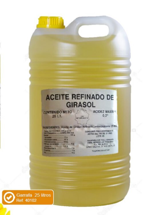 ACEITE REFINADO DE GIRASOL 25 L